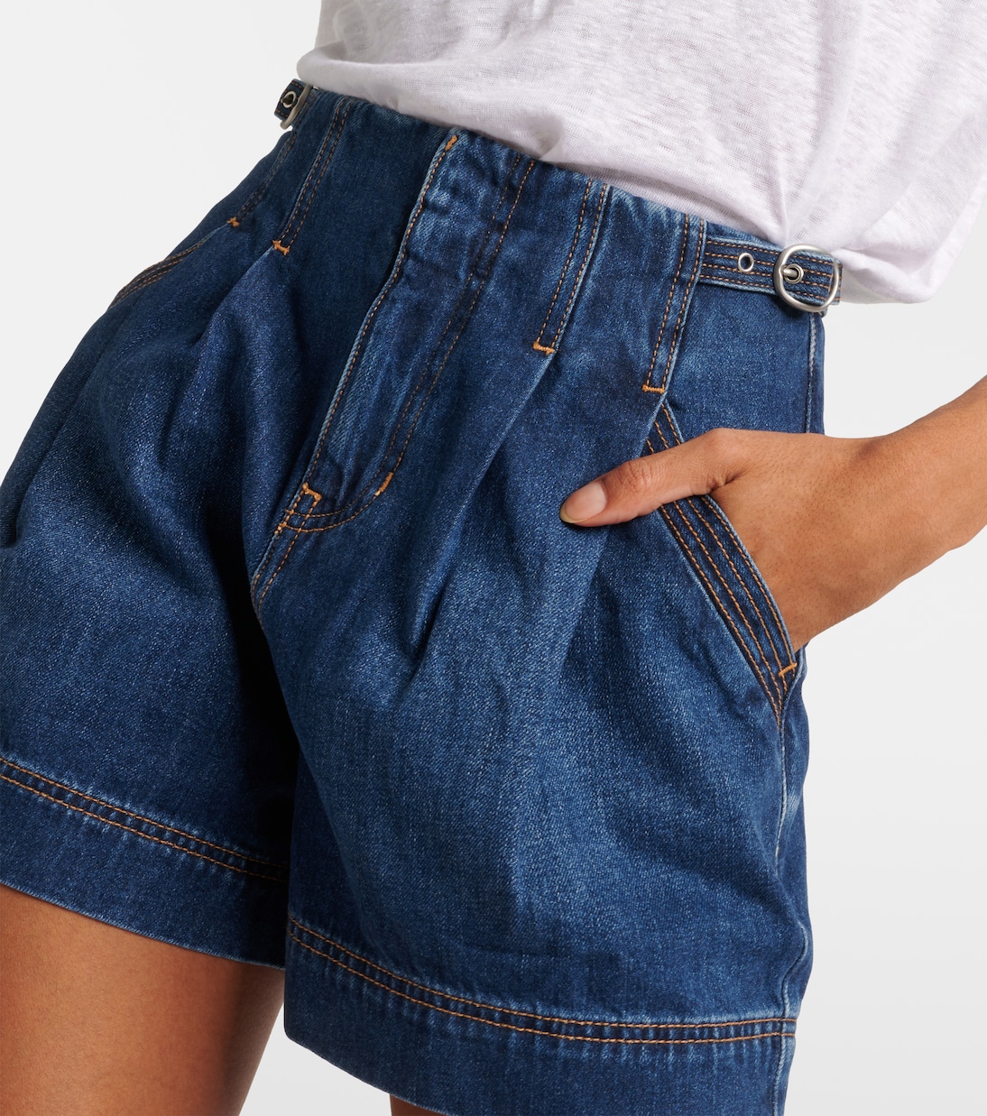 Shorts di jeans Jaffe a vita alta | Veronica Beard