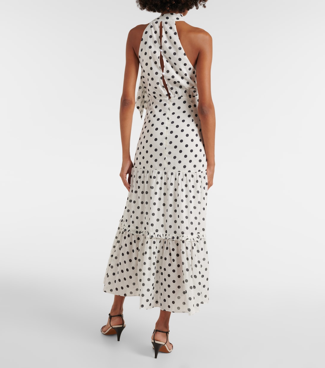 Eleanor halterneck cotton midi dress | Rixo