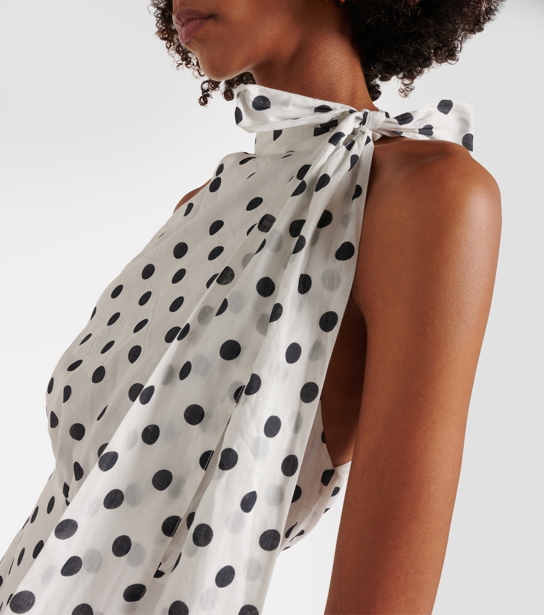 Eleanor halterneck cotton midi dress | Rixo