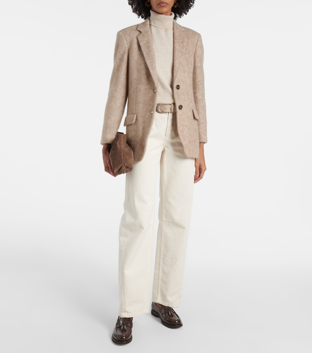 Wool, mohair, and cashmere-blend blazer | Brunello Cucinelli