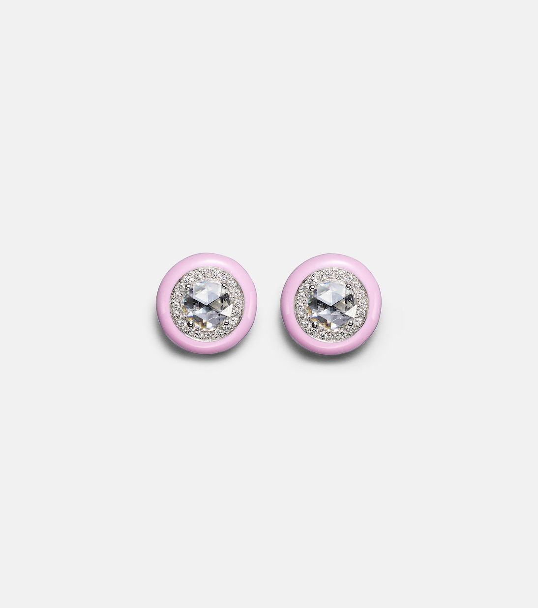 Orecchini in oro bianco 18kt con diamanti | Kamyen