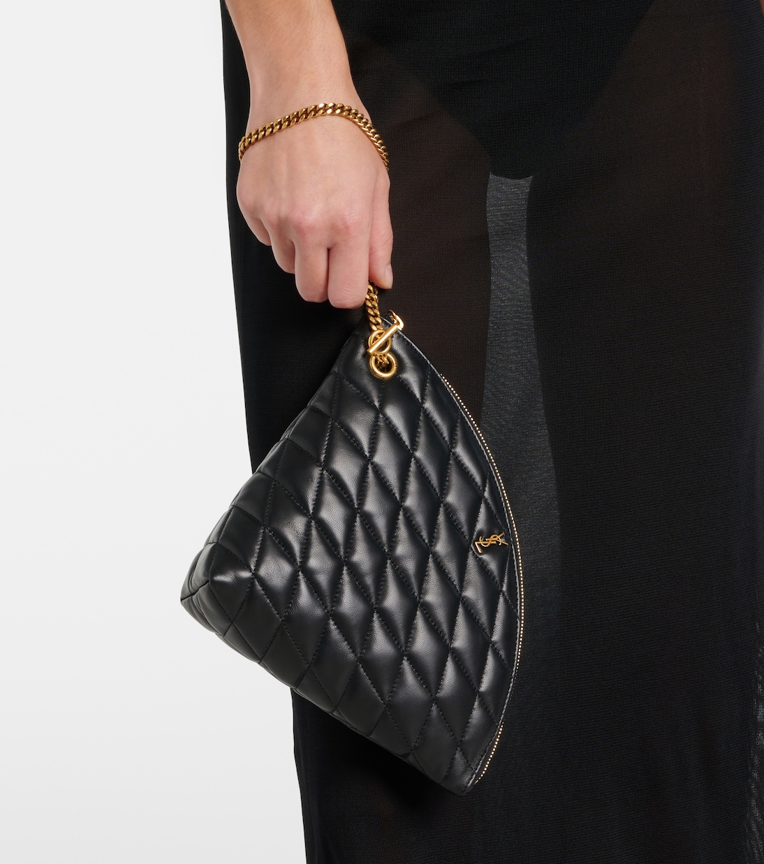 Clutch Sade Large aus Leder | Saint Laurent