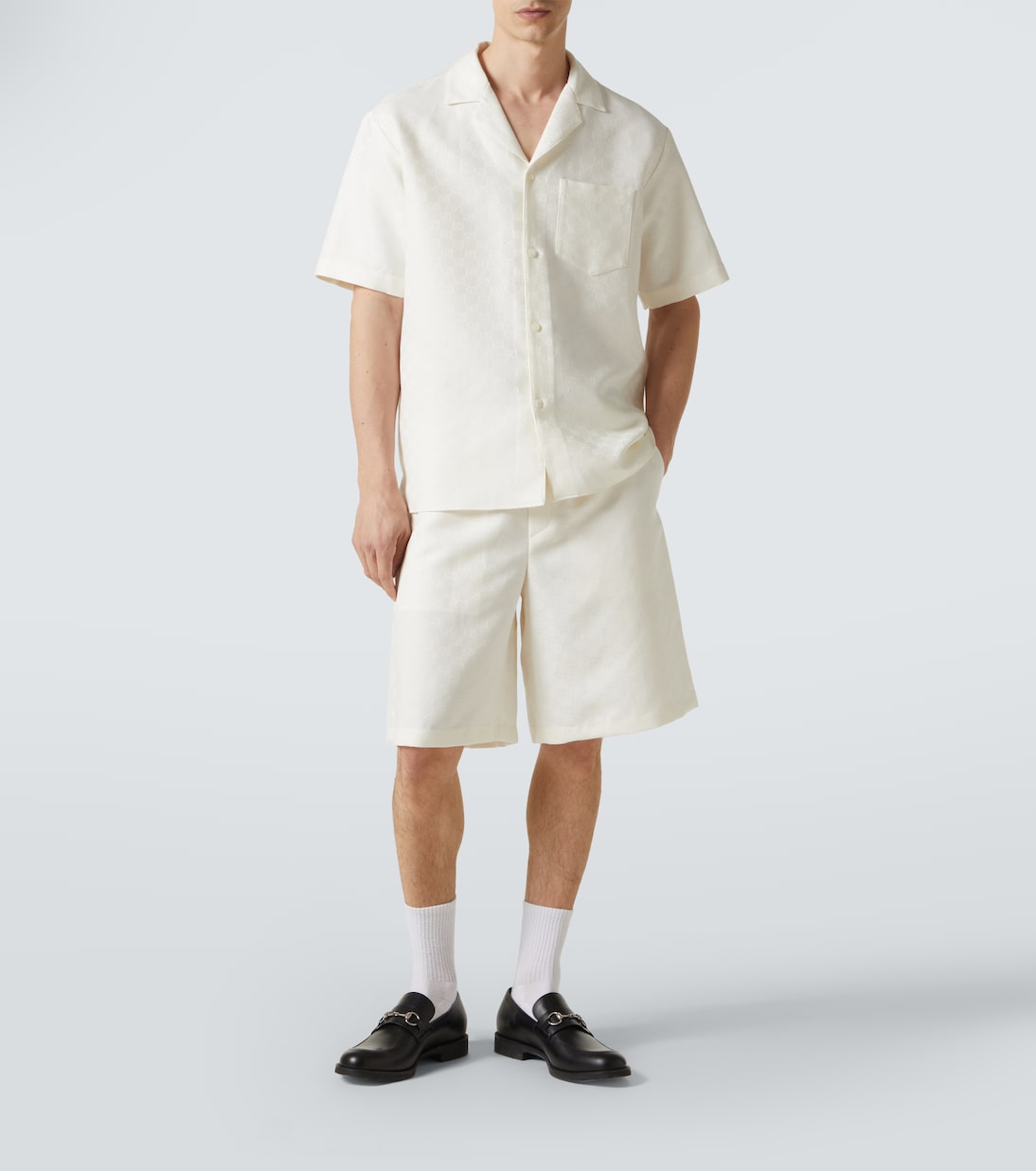 Camicia bowling in misto lino | Gucci