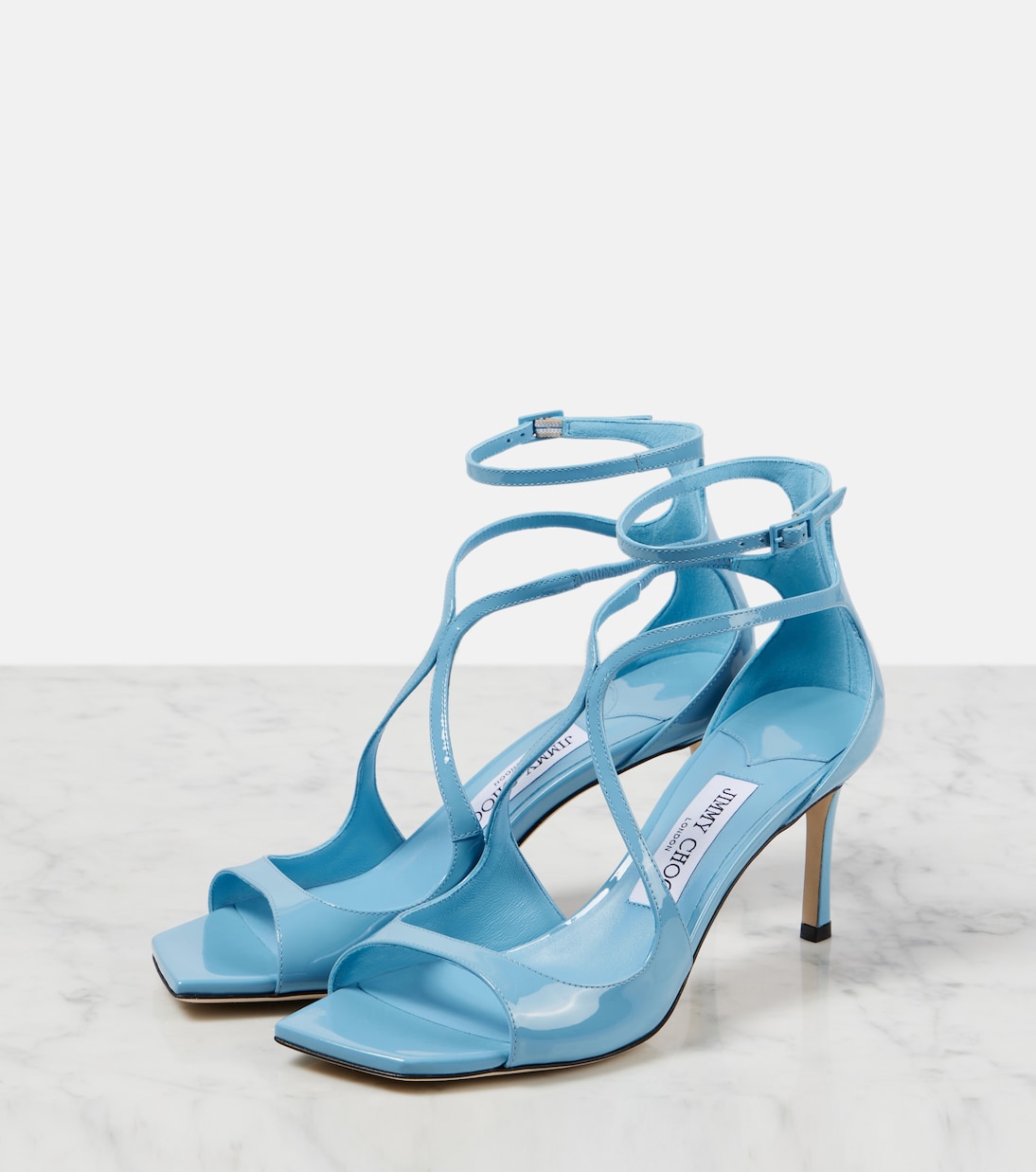 JIMMY CHOO Sandali Azia 75 in Vernice per Giovani Stilisti