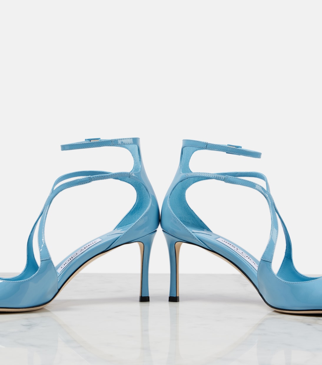 JIMMY CHOO Sandali Azia 75 in Vernice per Giovani Stilisti