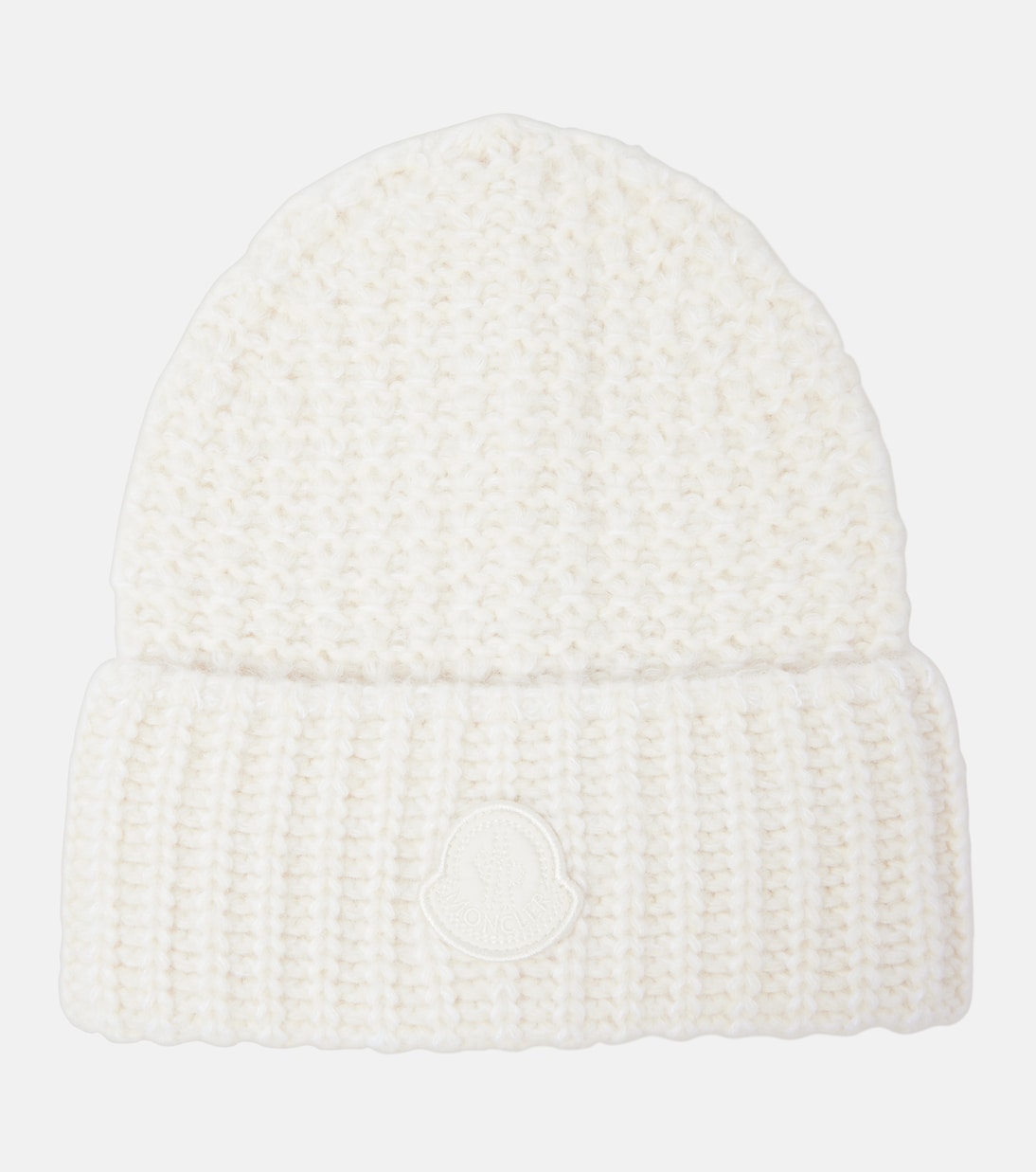 Moncler logo patch beanie outlet