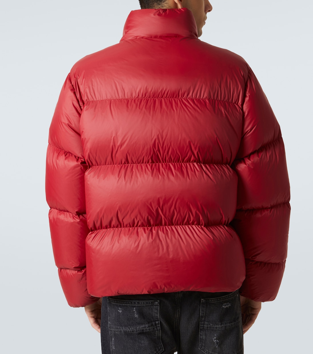 Bones logo patch-appliqué down jacket | Amiri