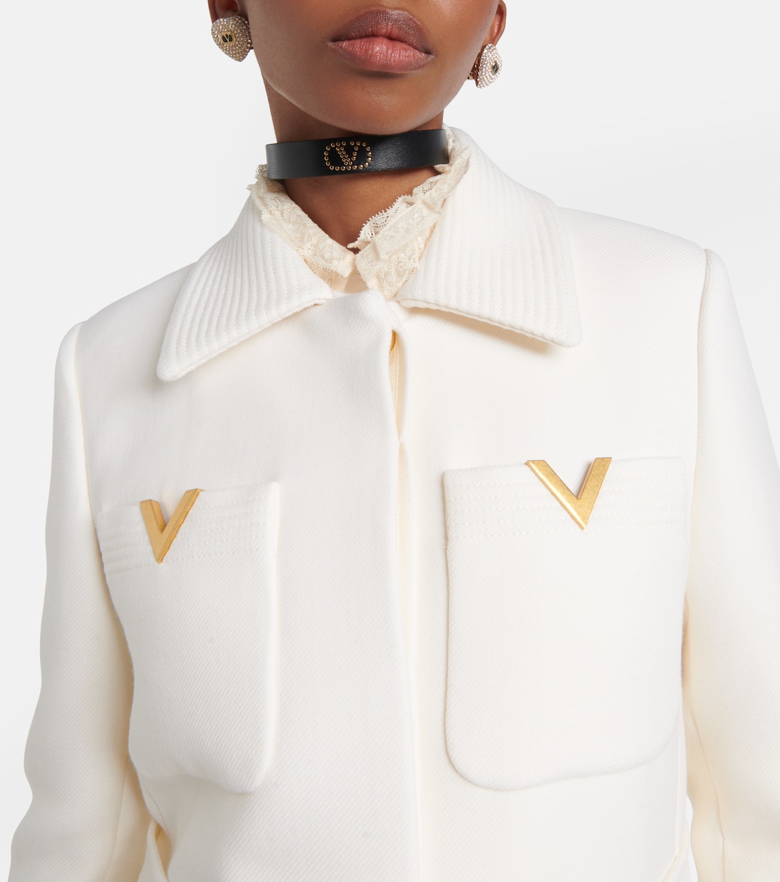 VGold wool drill coat | Valentino