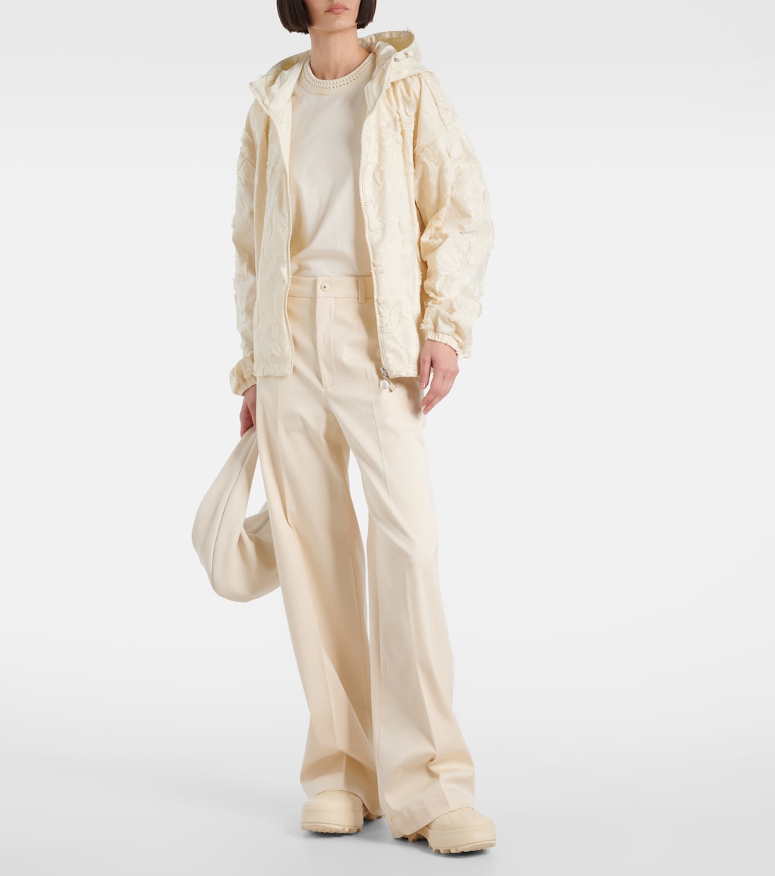 Pantalon ample en coton à taille haute | Moncler