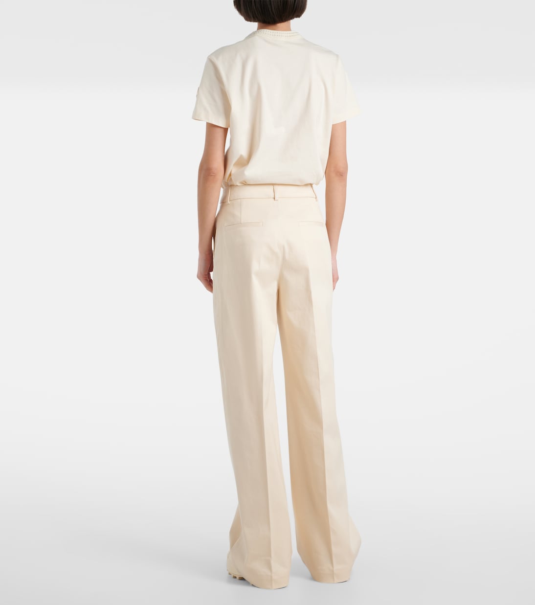 Pantalon ample en coton à taille haute | Moncler