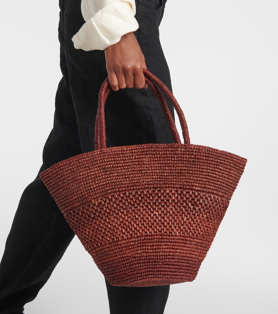 Emilie raffia basket bag | The Row