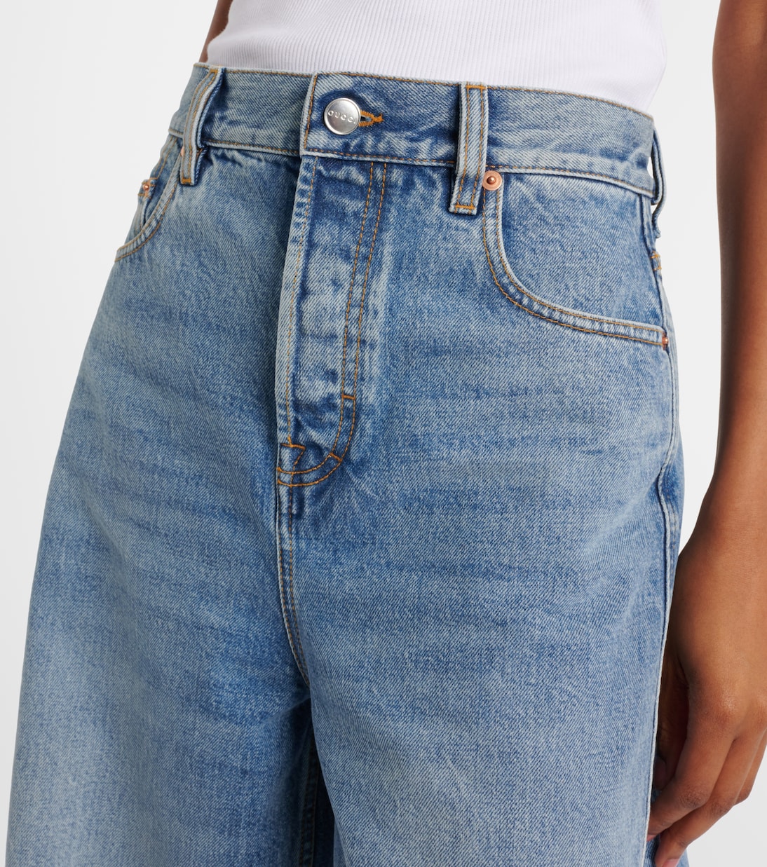Jean ample à taille basse | Gucci