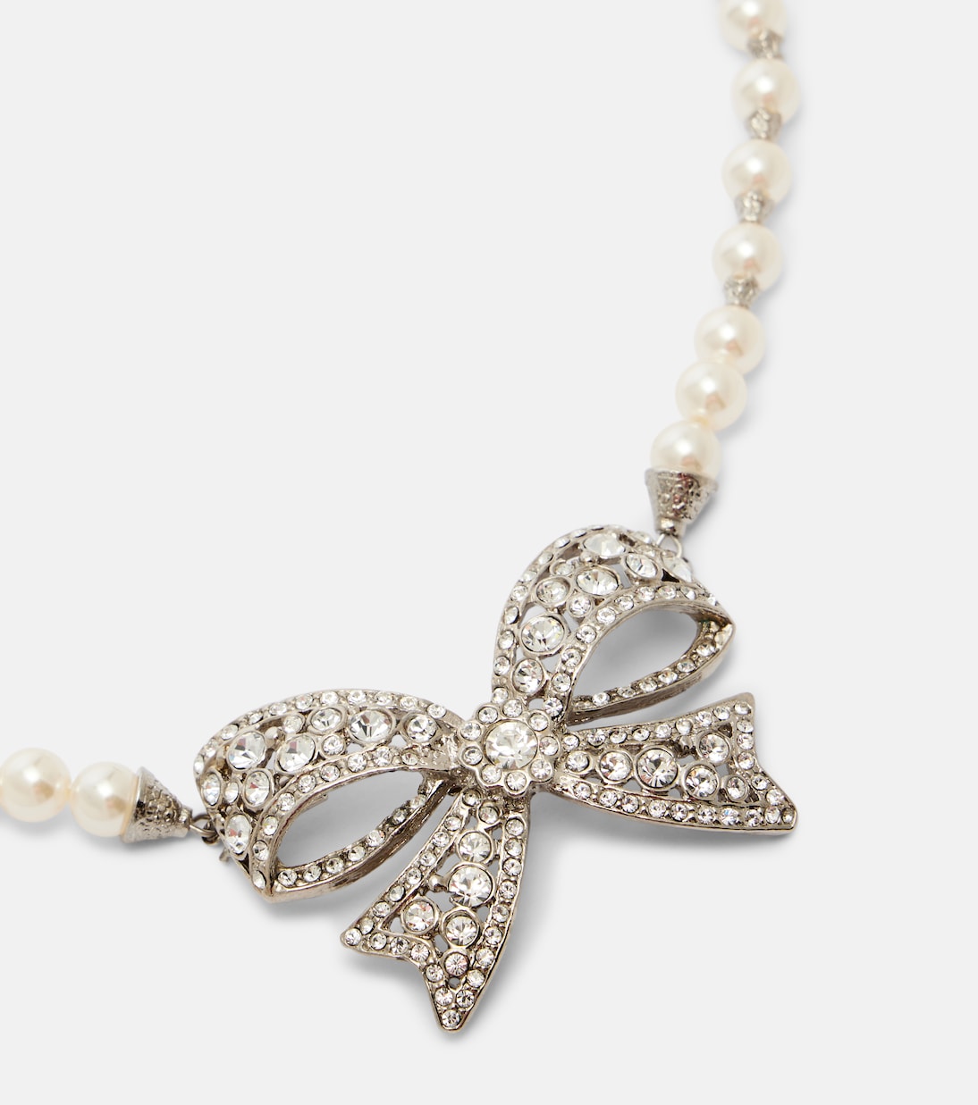 Collar de perlas sintéticas adornado | Alessandra Rich