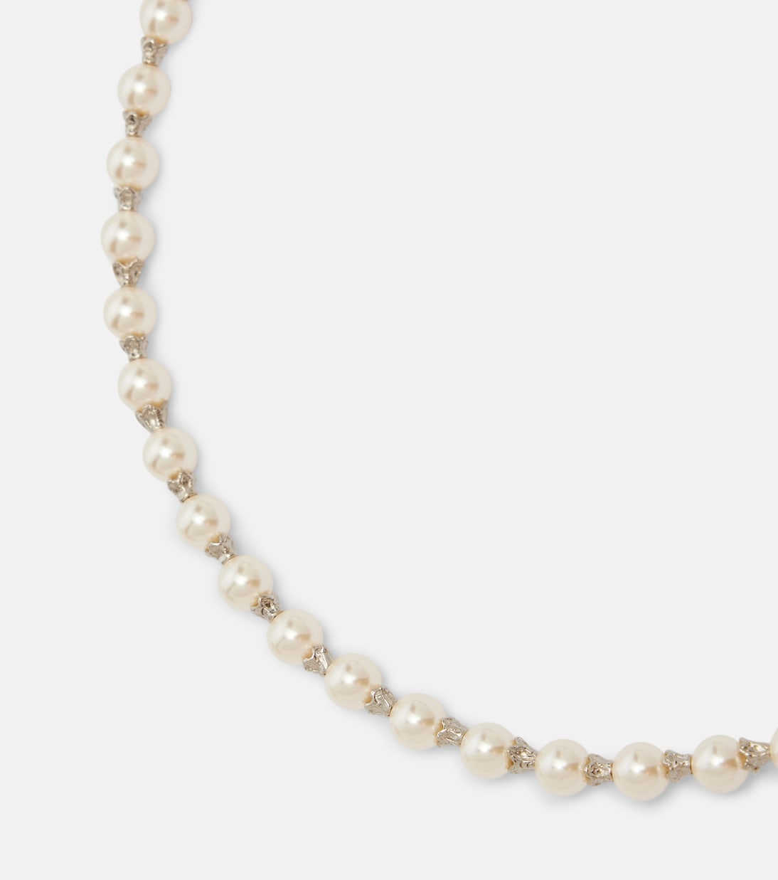 Collar de perlas sintéticas adornado | Alessandra Rich