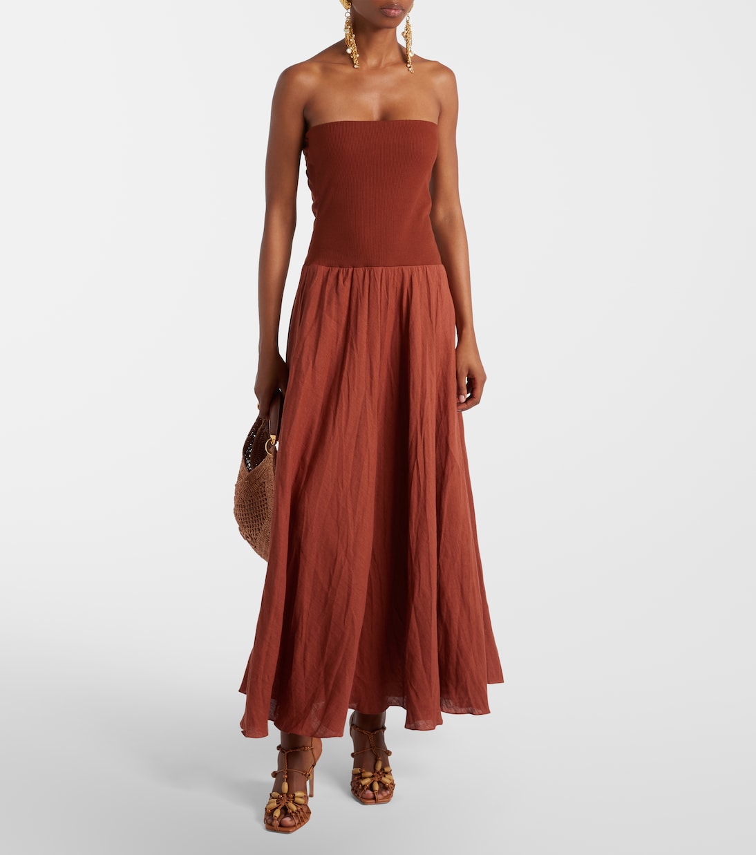 Light And Sound linen-blend maxi dress | Johanna Ortiz