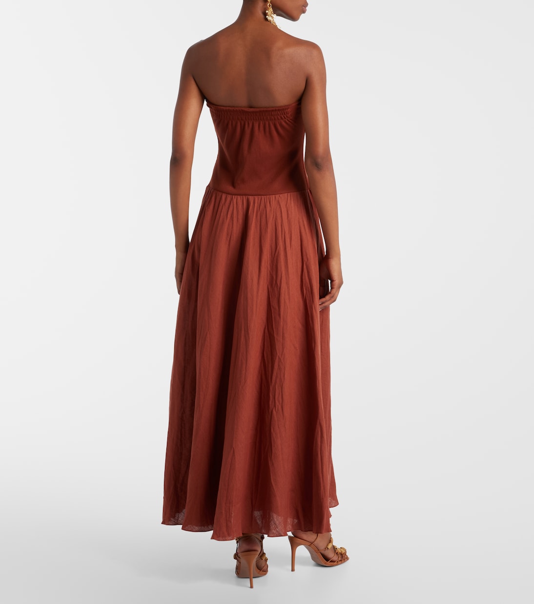 Light And Sound linen-blend maxi dress | Johanna Ortiz