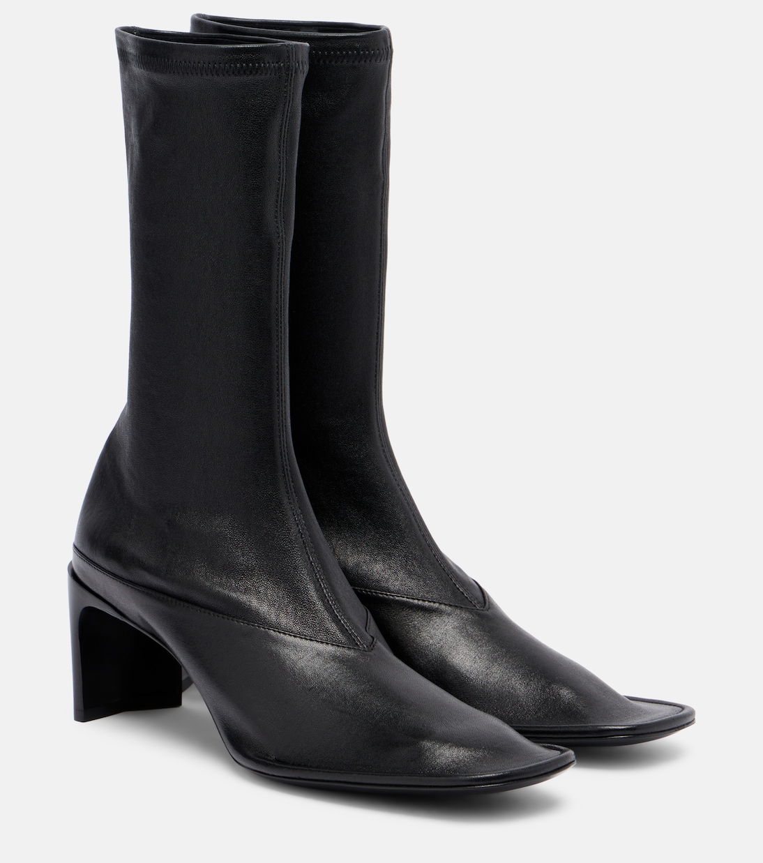 Trunk leather mid-calf boots | Jil Sander