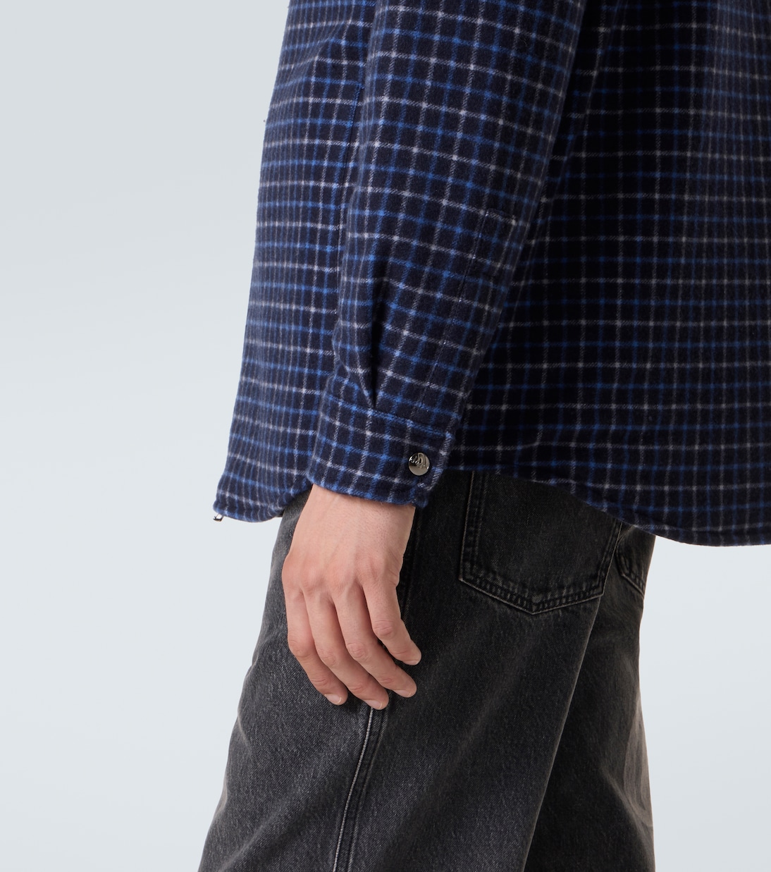 Double G checked wool-blend overshirt | Gucci