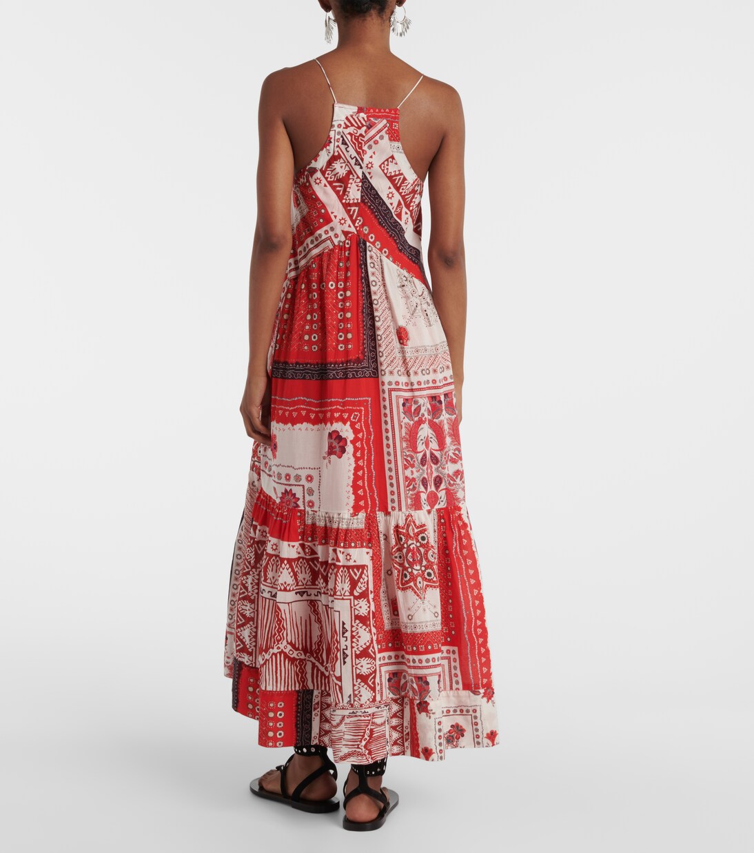 Sabbage Printed Cotton Midi Dress In Red Marant Etoile Mytheresa