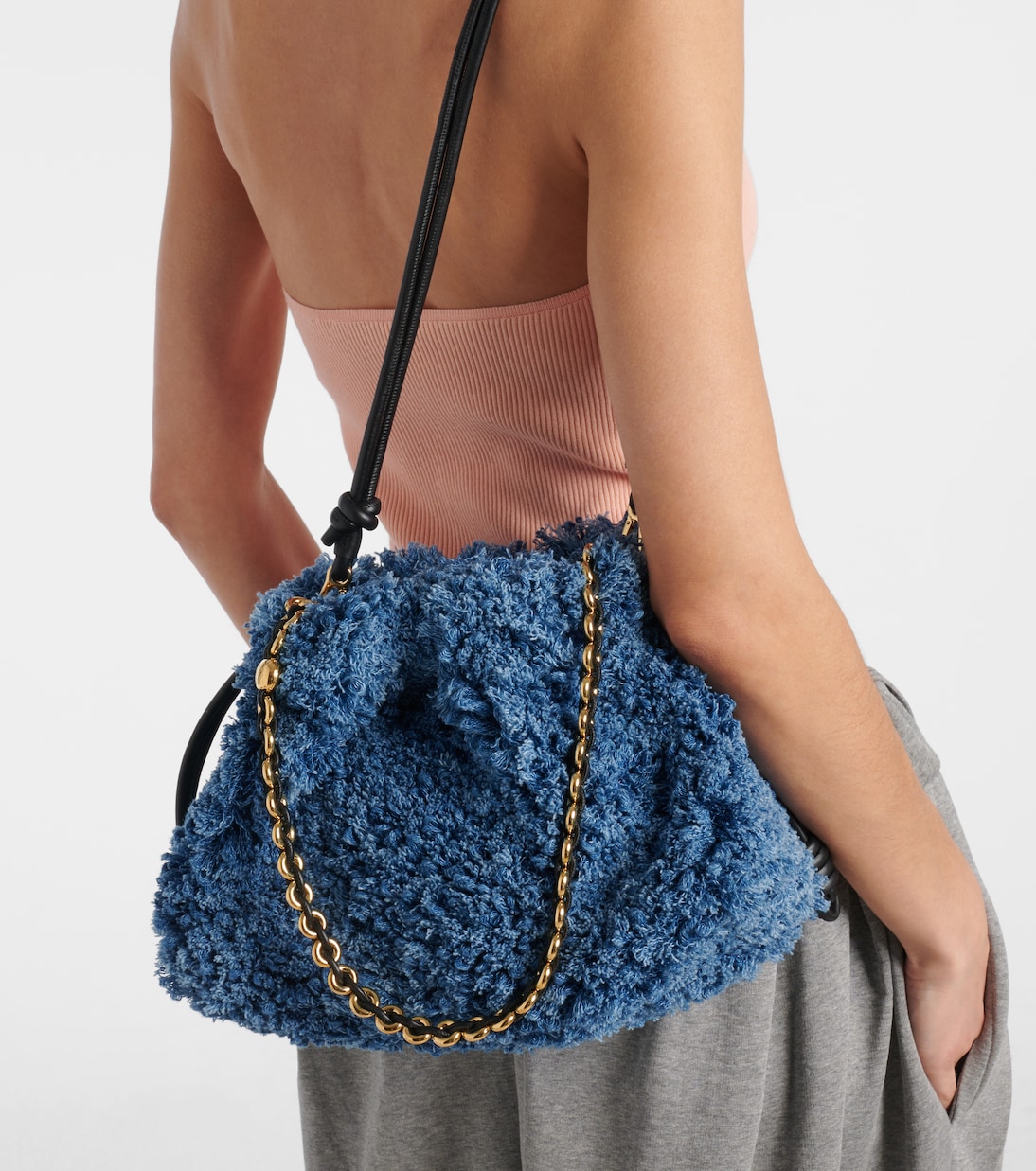 Pochette Flamenco Medium en jean | Loewe