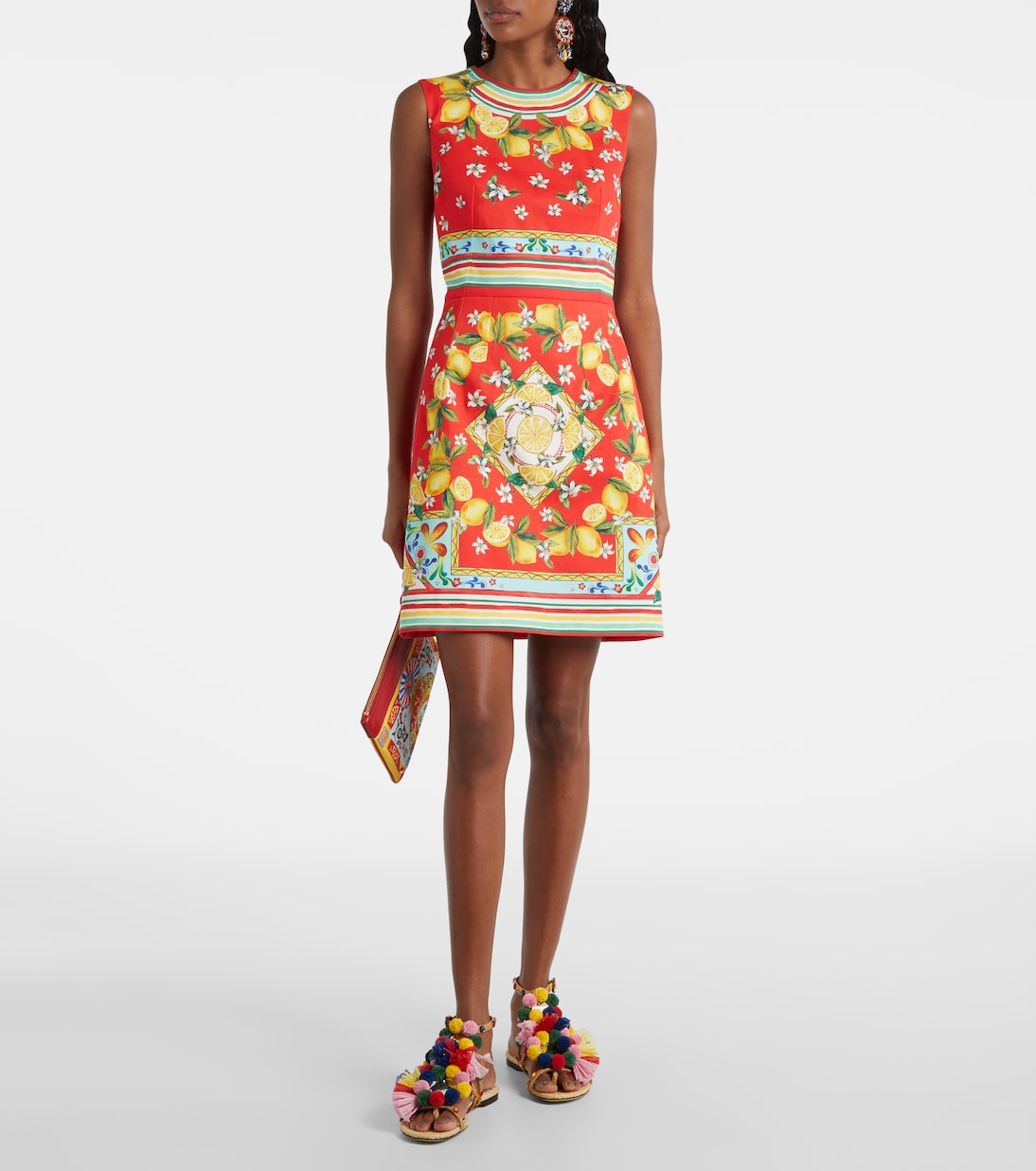 Bedrucktes Minikleid aus Baumwolle | Dolce&Gabbana