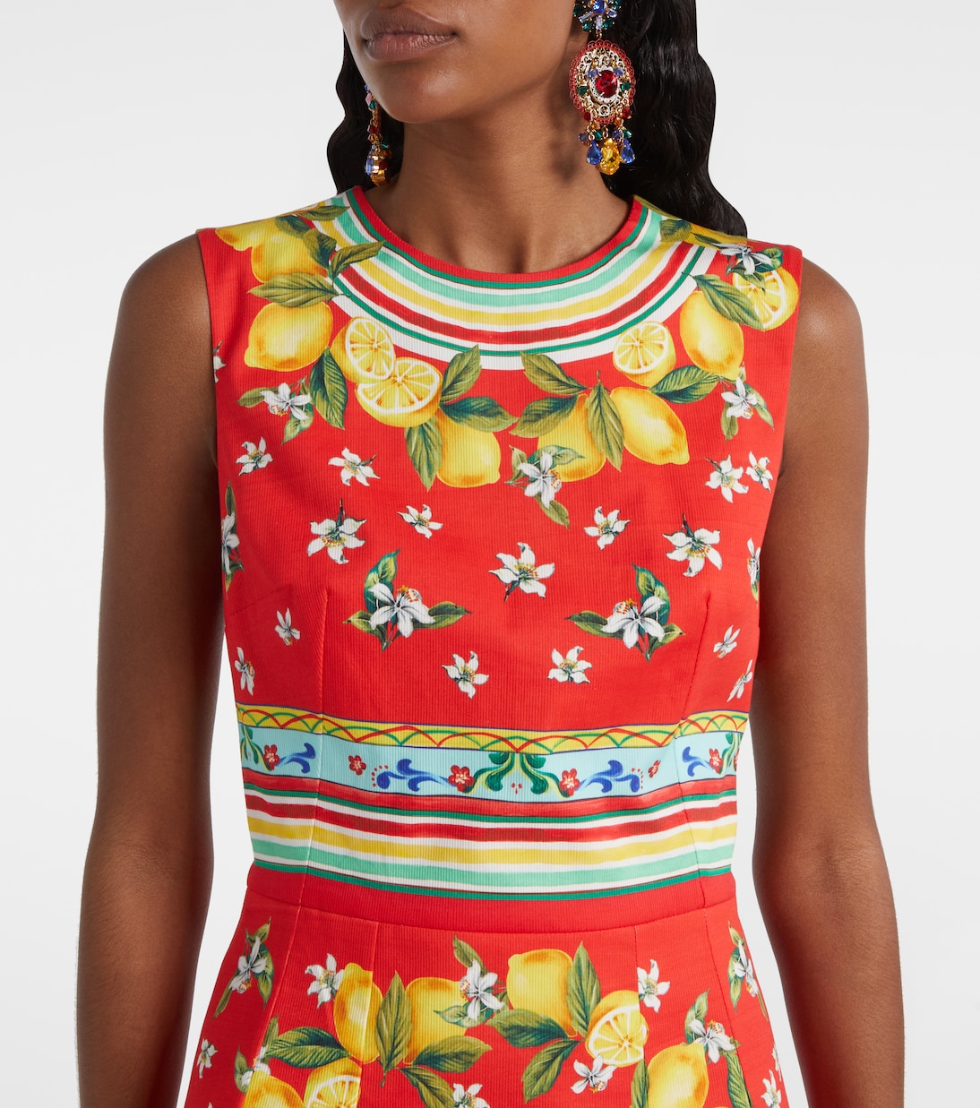 Bedrucktes Minikleid aus Baumwolle | Dolce&Gabbana