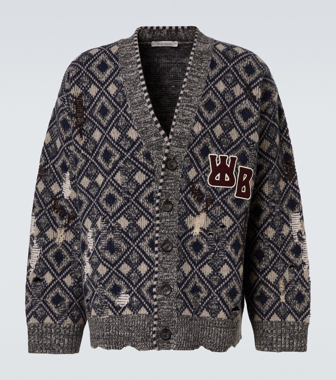 Oversize-Cardigan Sibling aus Wolle | Wales Bonner