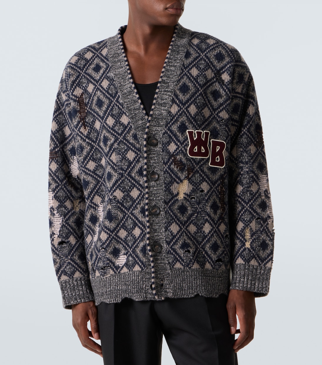 Oversize-Cardigan Sibling aus Wolle | Wales Bonner