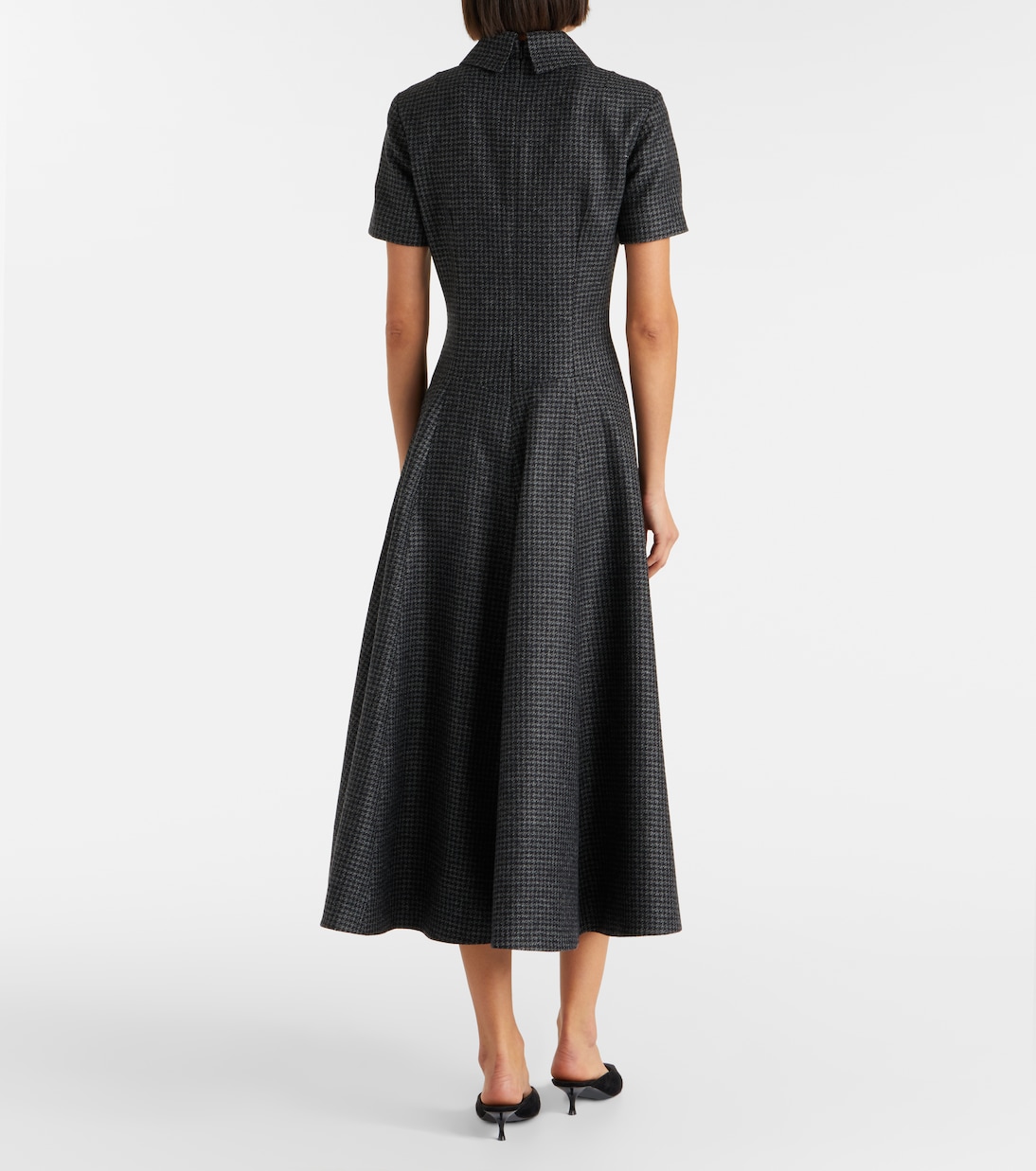 Robe midi Jody en laine mélangée à carreaux | Emilia Wickstead