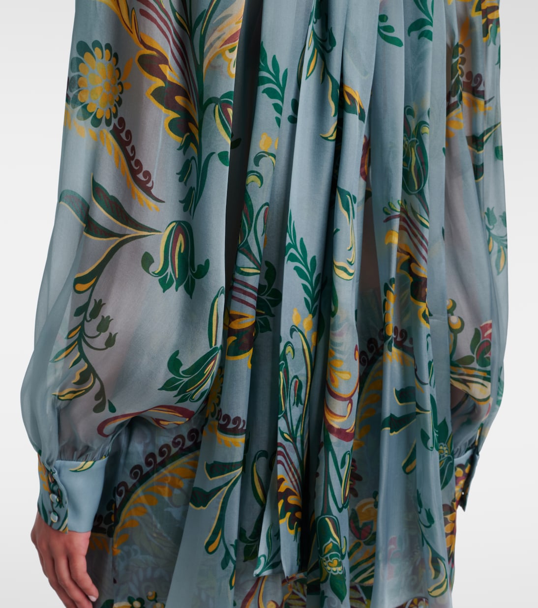 Printed ruched silk top | Etro