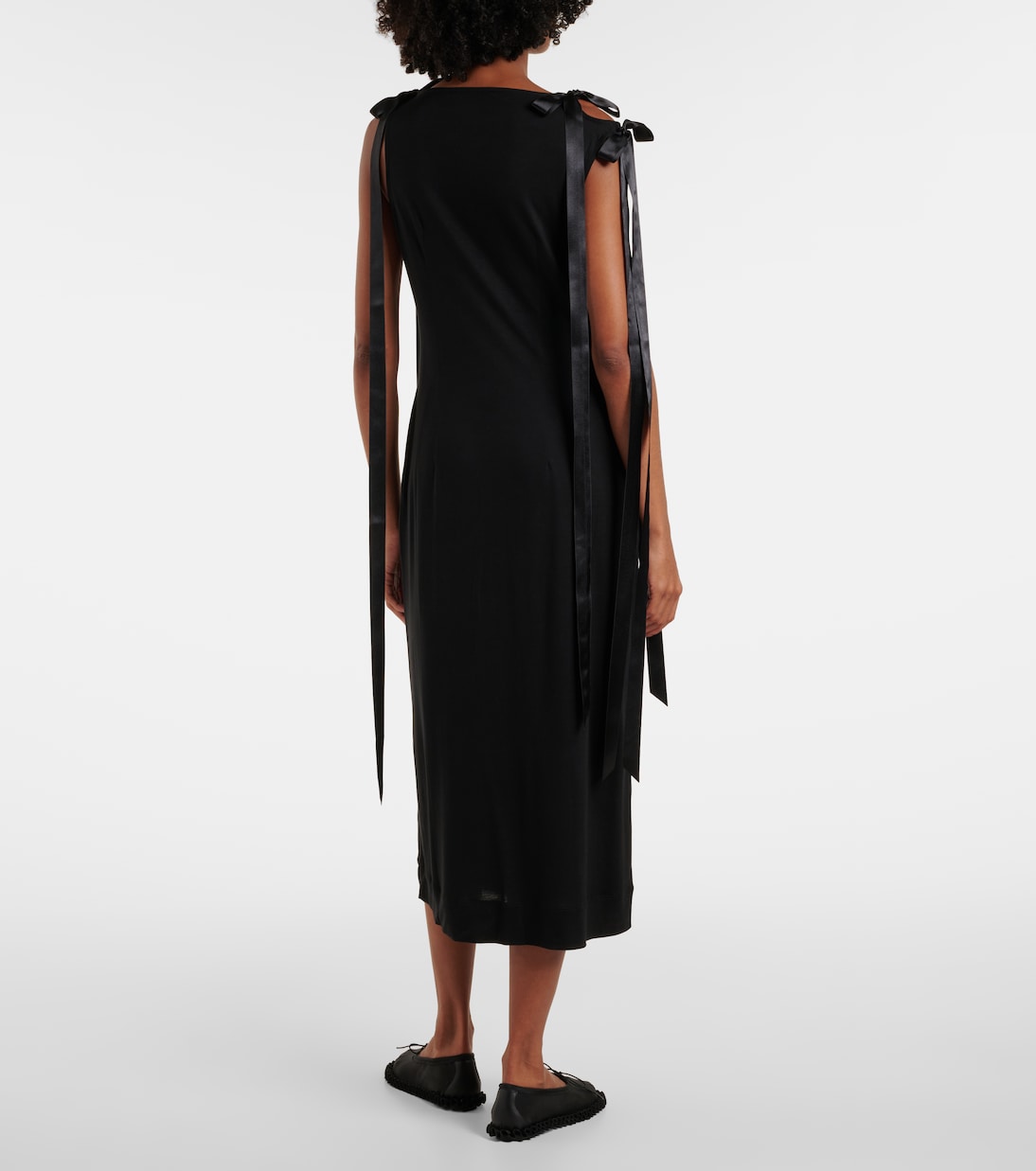 Bow-detail jersey midi dress | Simone Rocha