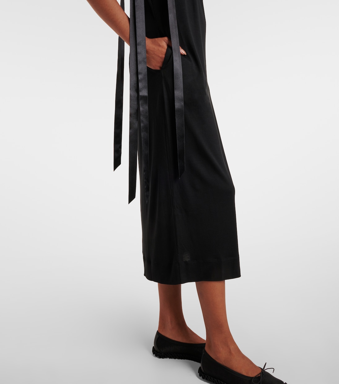 Bow-detail jersey midi dress | Simone Rocha
