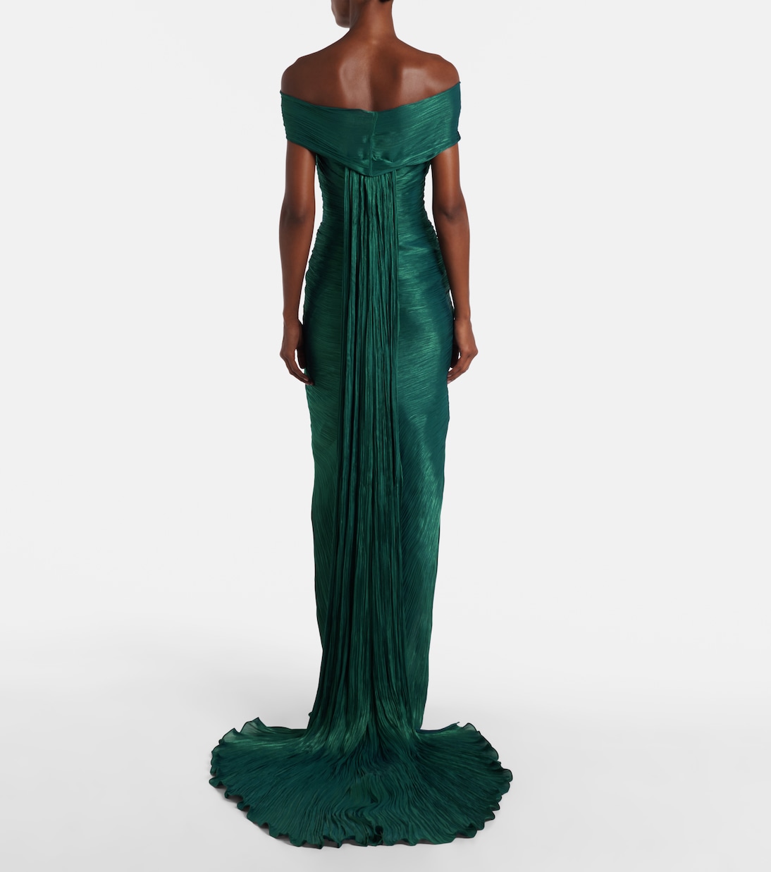 Ruched off-shoulder bustier gown  | Marmar Halim