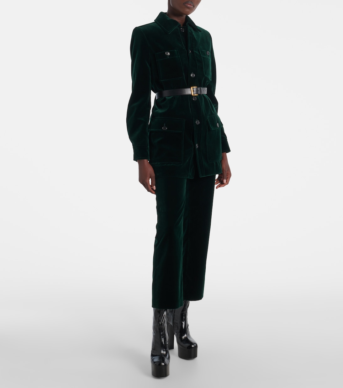Saharienne cotton velvet jacket | Saint Laurent