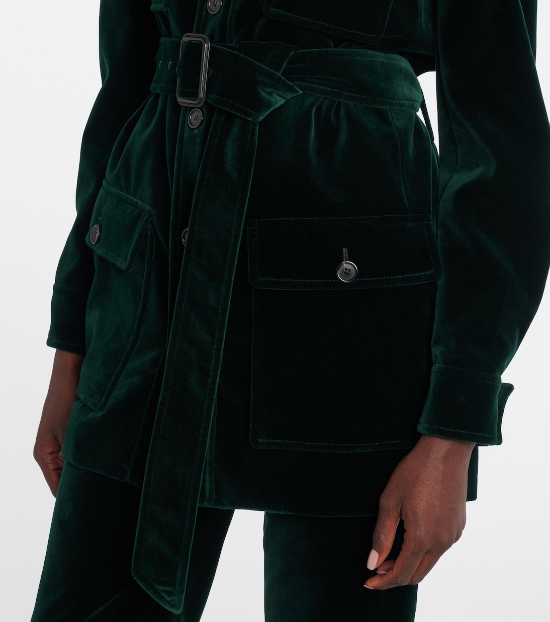 Saharienne cotton velvet jacket | Saint Laurent