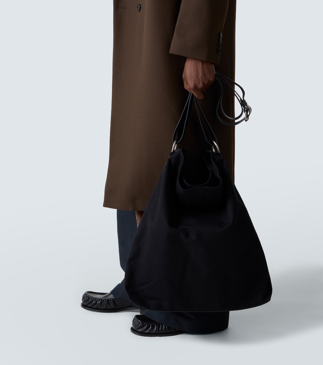 Schultertasche aus Canvas mit Leder | Dries Van Noten