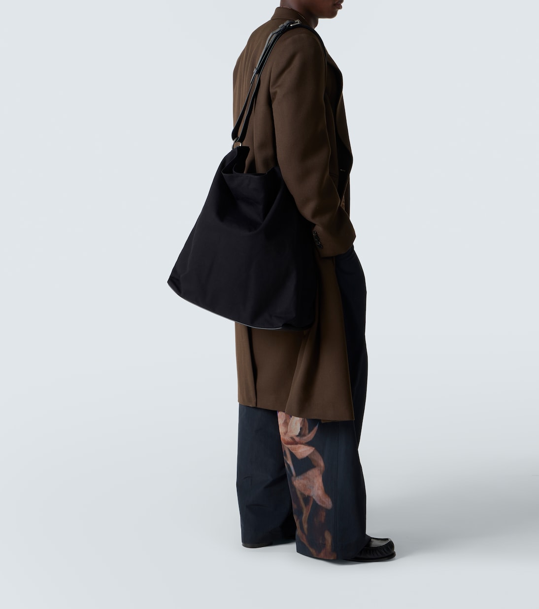 Schultertasche aus Canvas mit Leder | Dries Van Noten