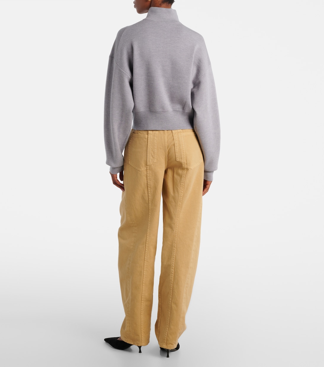 Wool-blend half-zip sweater | Victoria Beckham