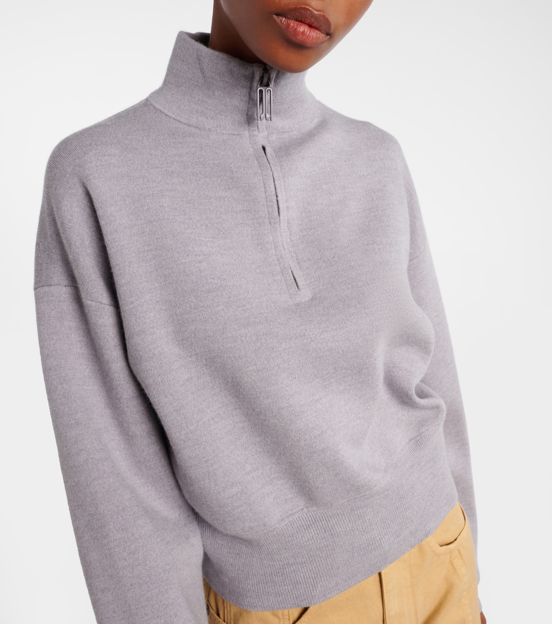 Wool-blend half-zip sweater | Victoria Beckham
