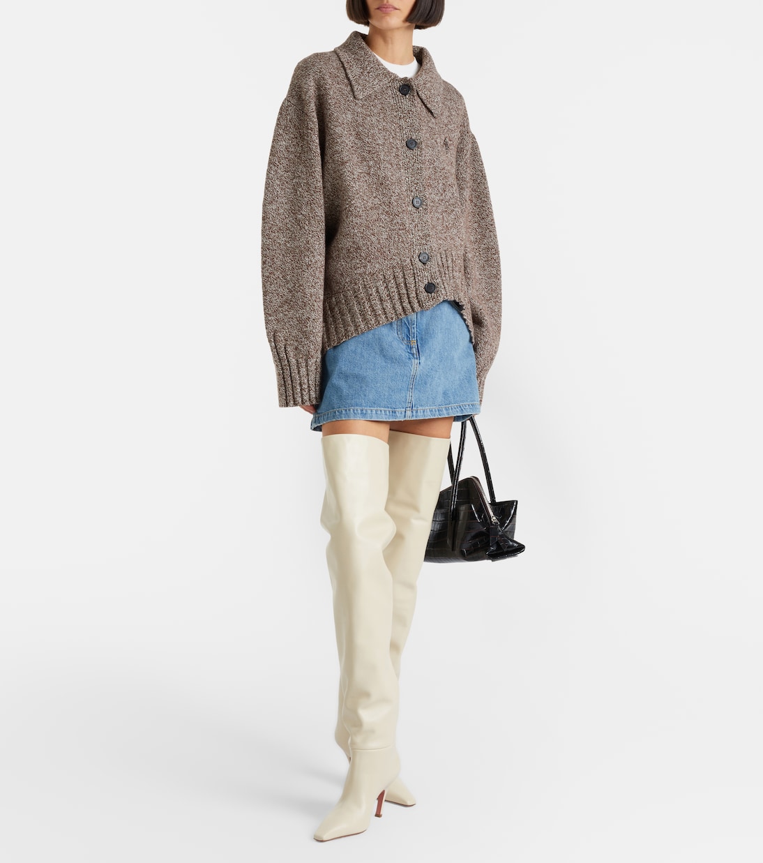 Jamie 80 leather over-the-knee boots | Amina Muaddi