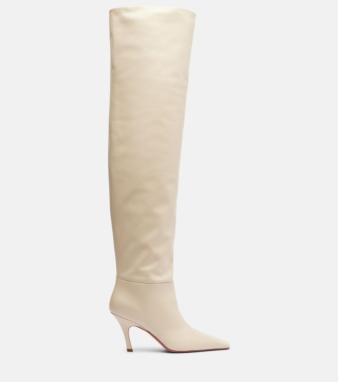 Jamie 80 leather over-the-knee boots | Amina Muaddi