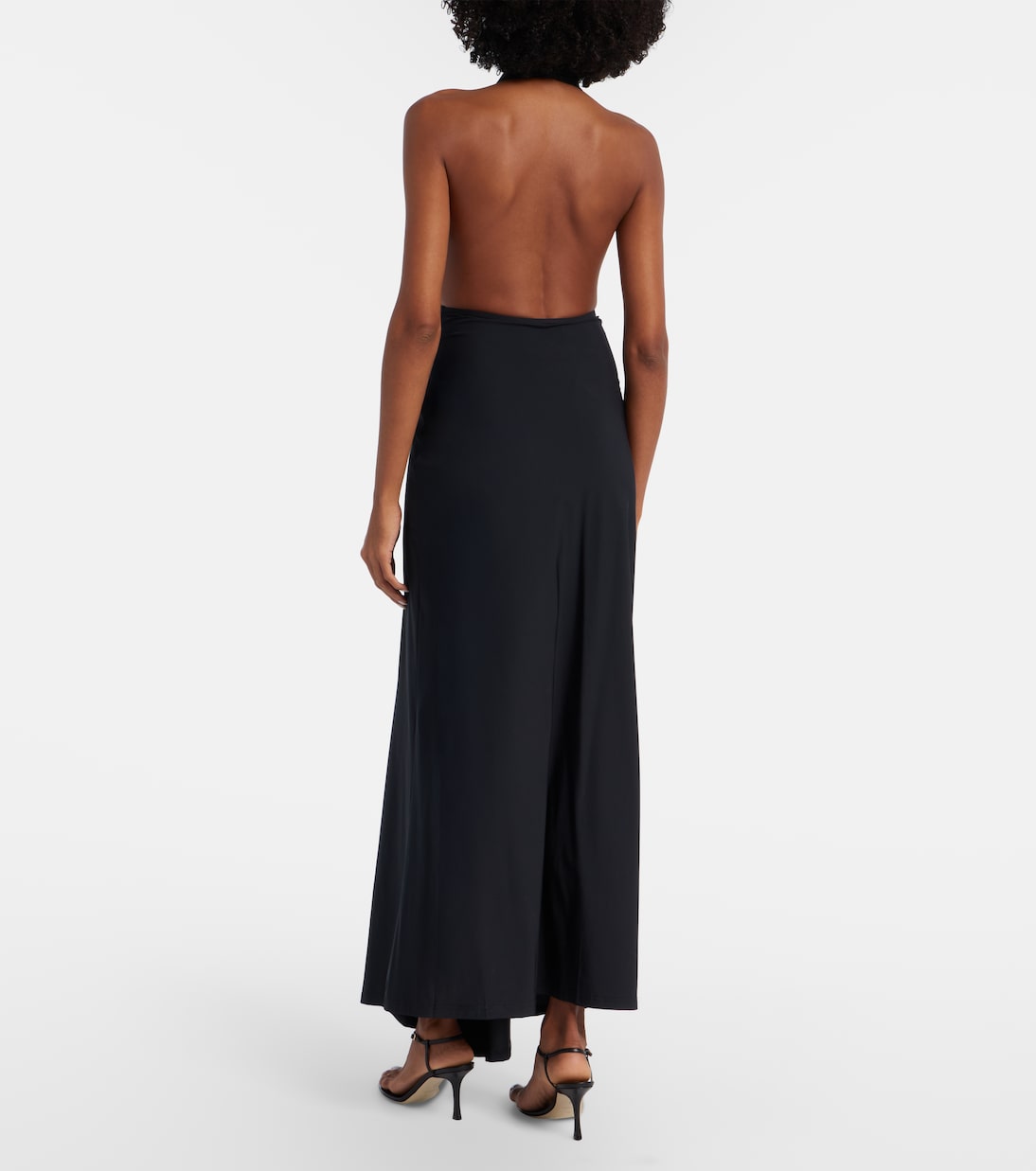 Vestido largo de jersey fruncido adornado | Christopher Esber