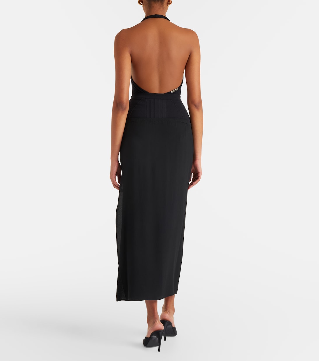 Midikleid aus Crêpe und Tüll | The Attico