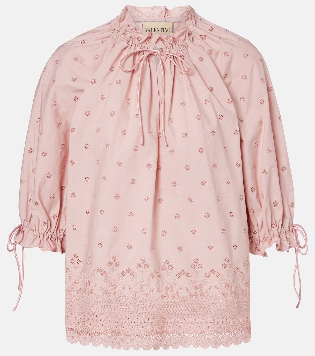 Broderie anglaise cotton blouse | Valentino