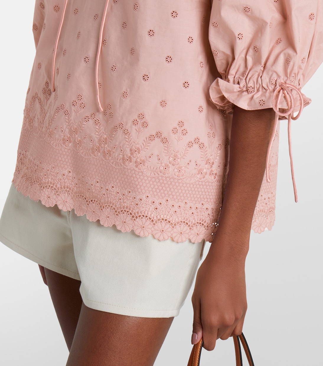 Broderie anglaise cotton blouse | Valentino