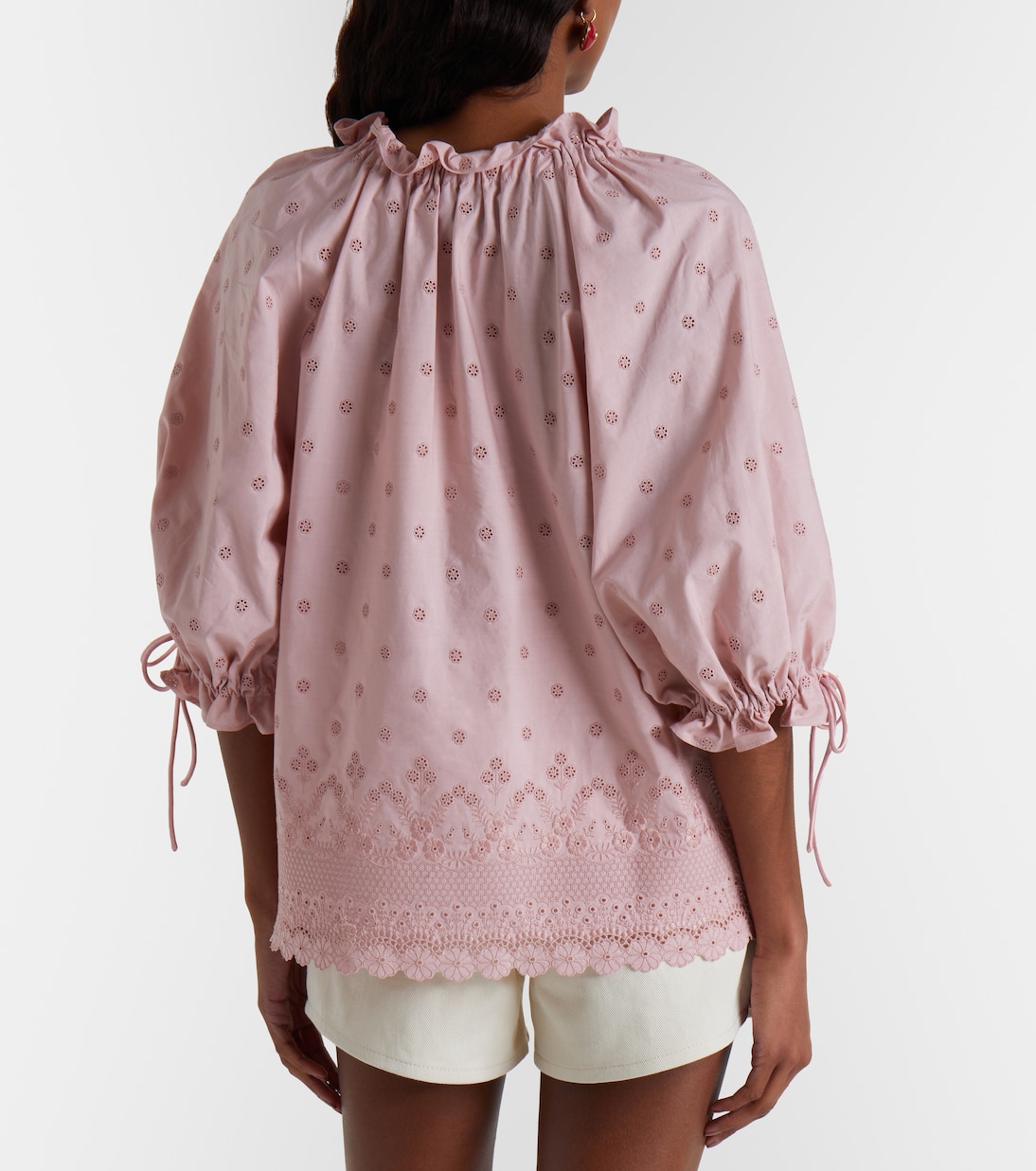Broderie anglaise cotton blouse | Valentino