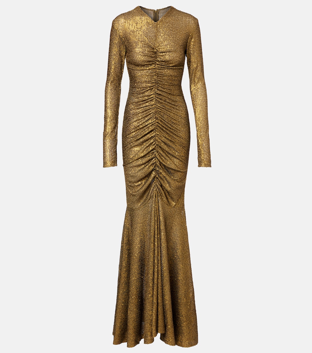 Gathered sequined gown  | Norma Kamali