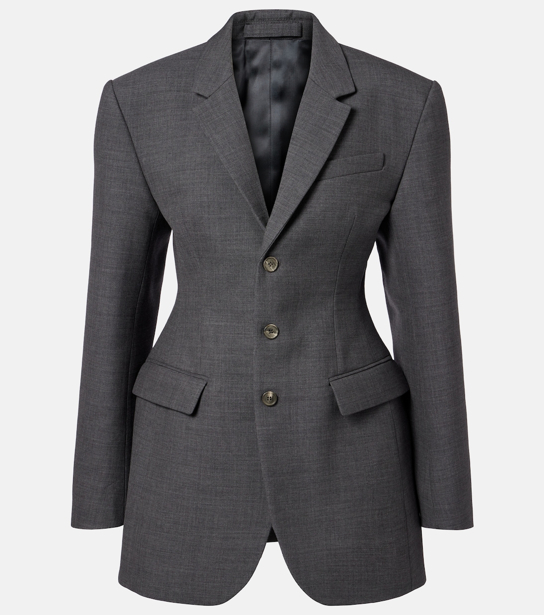 Peplum virgin wool blazer | Wardrobe.NYC