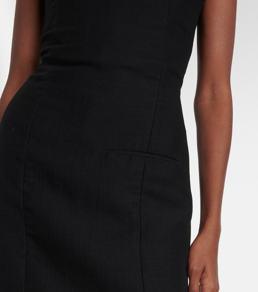 Bonny wool and linen-blend midi dress | Calvin Klein