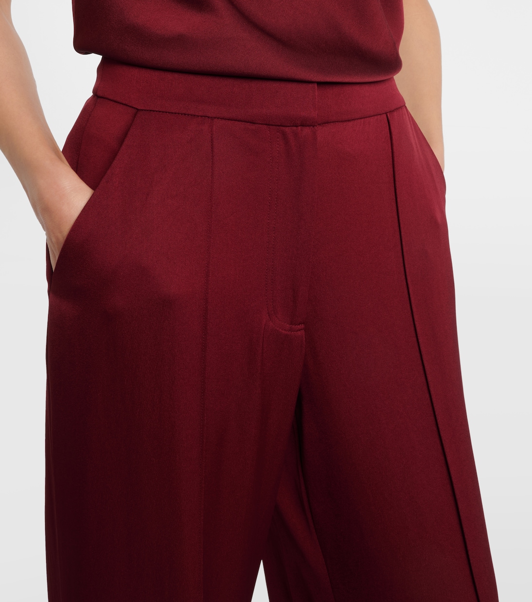 Kyra satin wide-leg pants | Simkhai